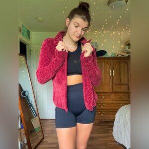 KEREN hart zip up sweater